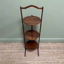 Beautiful Edwardian Mahogany Antique Cake Stand
