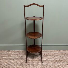 Beautiful Edwardian Mahogany Antique Cake Stand