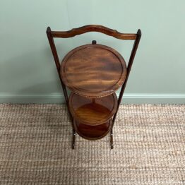 Beautiful Edwardian Mahogany Antique Cake Stand
