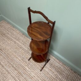 Beautiful Edwardian Mahogany Antique Cake Stand