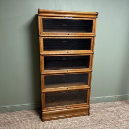 Large Antique Oak Globe Wernicke Bookcase
