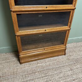 Large Antique Oak Globe Wernicke Bookcase