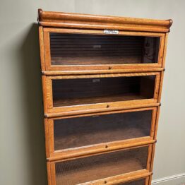 Large Antique Oak Globe Wernicke Bookcase