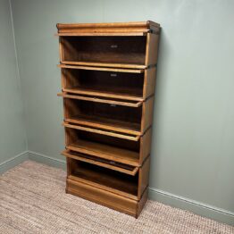 Large Antique Oak Globe Wernicke Bookcase