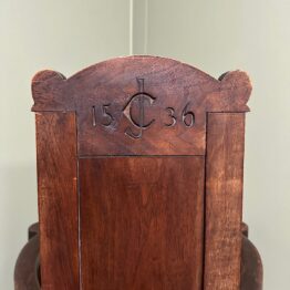 Unusual Victorian Oak Antique Chair stamped Genèva 1895