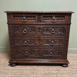 Spectacular Antique Victorian Oak Chest Of Drawers