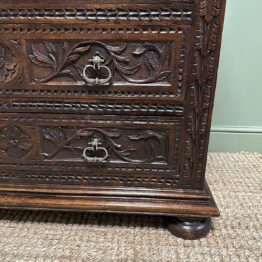 Spectacular Antique Victorian Oak Chest Of Drawers