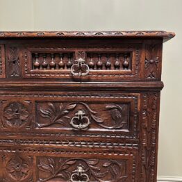 Spectacular Antique Victorian Oak Chest Of Drawers