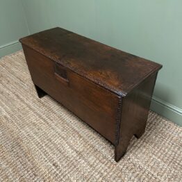 Superb Period Oak Antique Six Plank Coffer