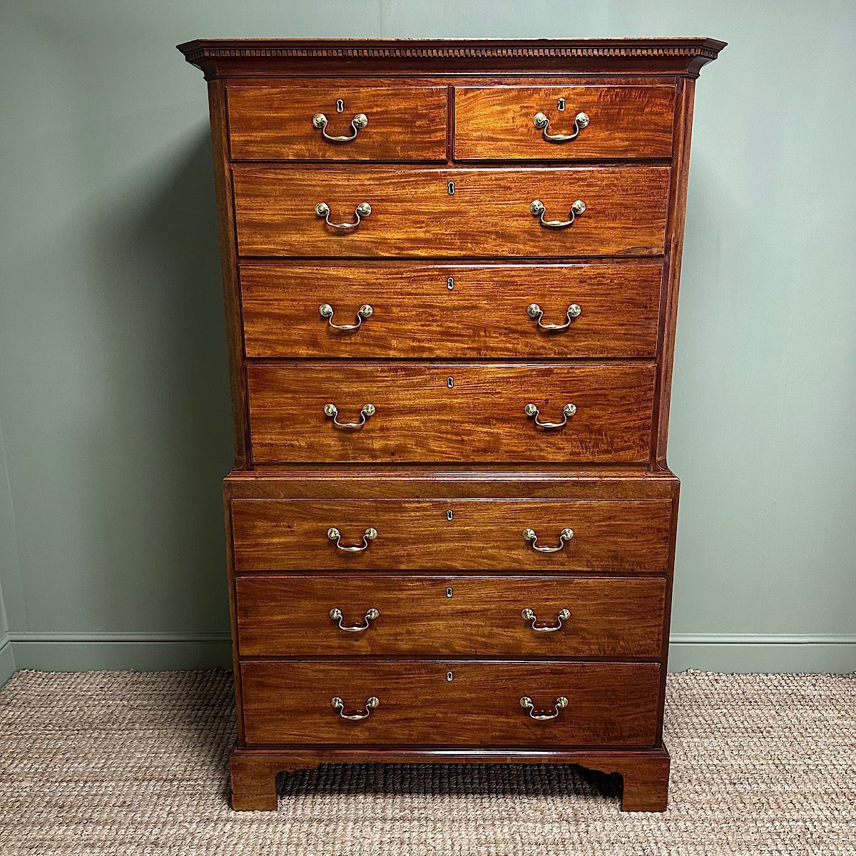 Spectacular Mahogany Georgian Antique Chest on Chest / Tall Boy 1 Spectacular Mahogany Georgian Antique Chest on Chest / Tall Boy