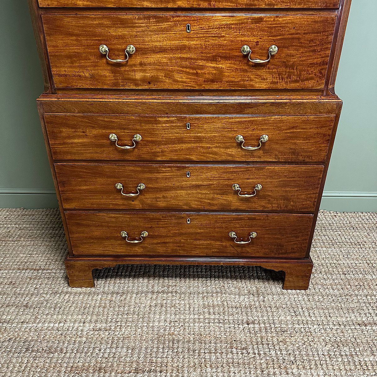 Spectacular Mahogany Georgian Antique Chest on Chest / Tall Boy 8 Spectacular Mahogany Antique Georgian Chest on Chest / Tall Boy