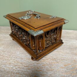 Spectacular Yew Antique Carved Box