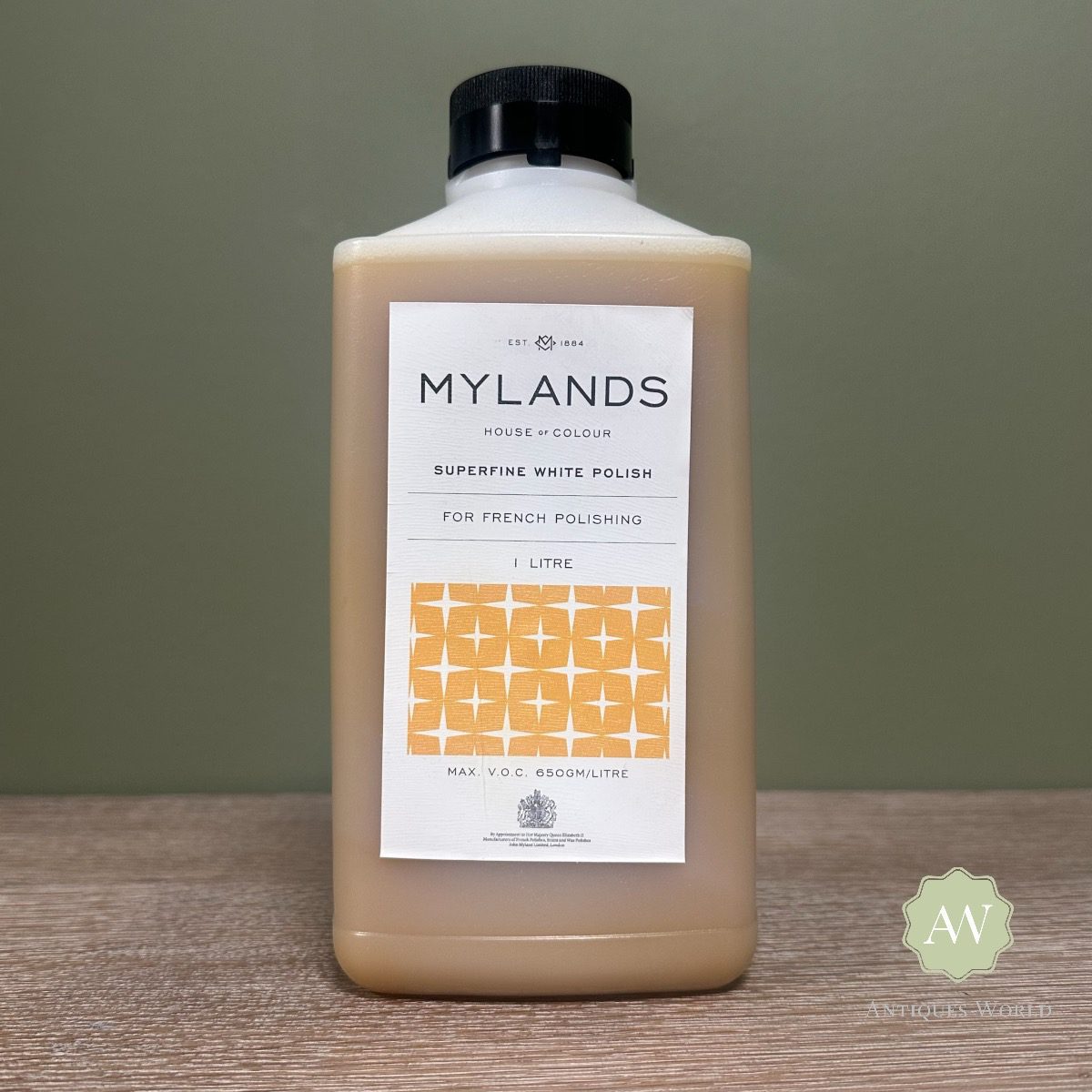 Mylands Shellac Polishes - 1 Litre 3 Mylands Superfine White Polish