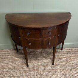 Quality Demi Lune Mahogany Antique Edwardian Sideboard 