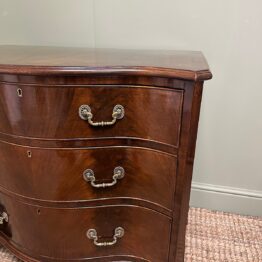 Stunning Small Antique Edwardian Serpentine Chest of Drawers