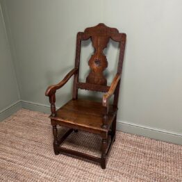 Period Oak Georgian Antique Country Chair dated 1793