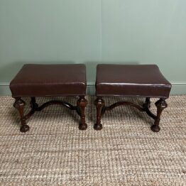 Unusual Victorian Pair of Antique Stools