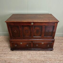 Country House Period Antique Oak Mule Chest