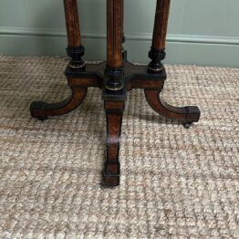 Small Amboyna Antique Victorian Occasional Table