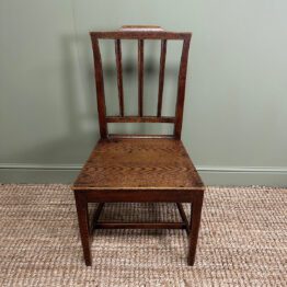Country House Oak Set of 4 Antique Chairs
