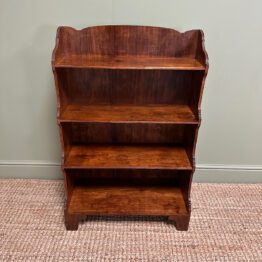 Quality Small Mahogany Antique Waterfall Bookcase