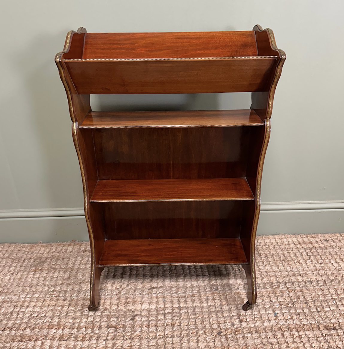 High Quality Edwardian Antique Book Trough 4 High Quality Edwardian Antique Book Trough