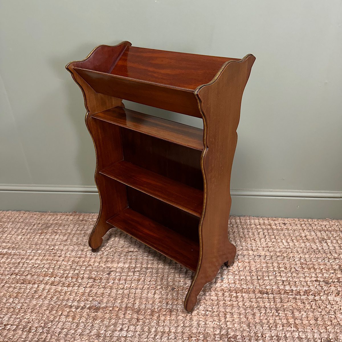 High Quality Edwardian Antique Book Trough 3 High Quality Edwardian Antique Book Trough
