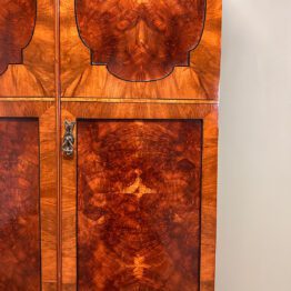 Beautiful Mahogany Bow Fronted Antique Edwardian Wardrobe