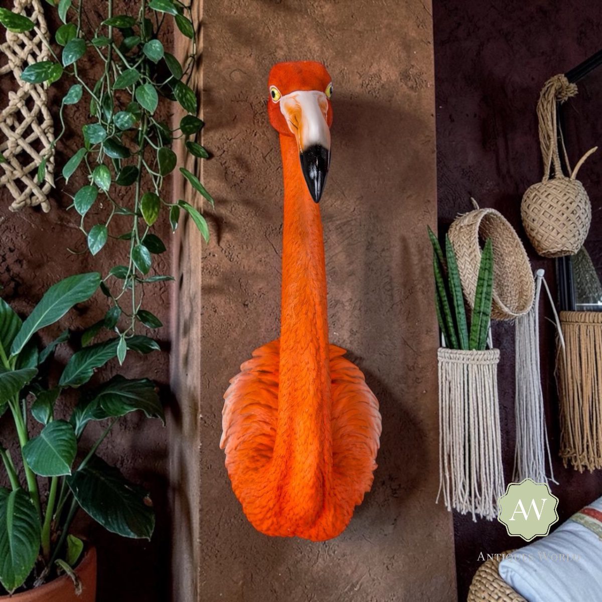 Large Flamingo Wall Head 4 Large Flamingo Wall Head