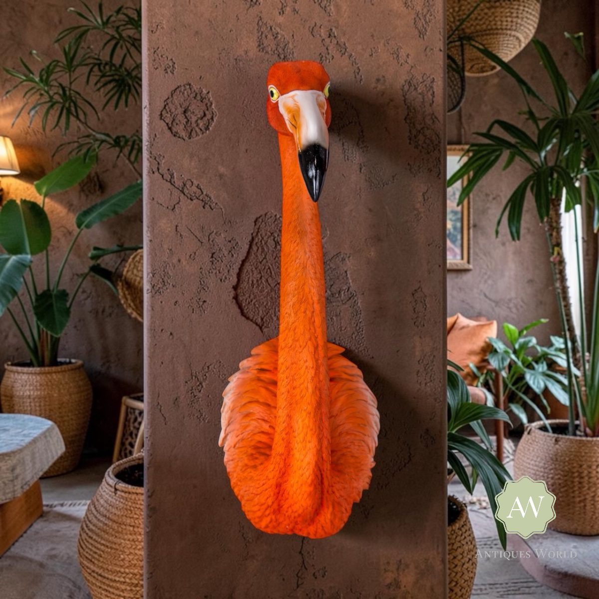 Large Flamingo Wall Head 6 Large Flamingo Wall Head