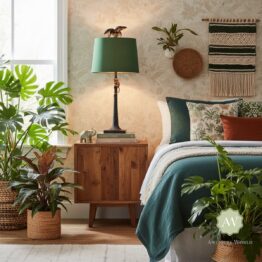 Palm Tree with Climbing Monkey Table Lamp
