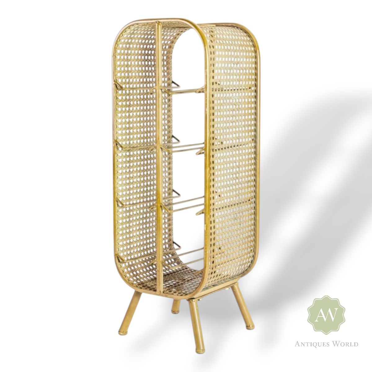 Rustic Metal Rattan 8 Bottle Wine Rack 1 Rustic Metal Rattan 8 Bottle Wine Rack