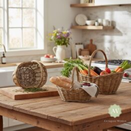 Rustic Woven Picker Baskets