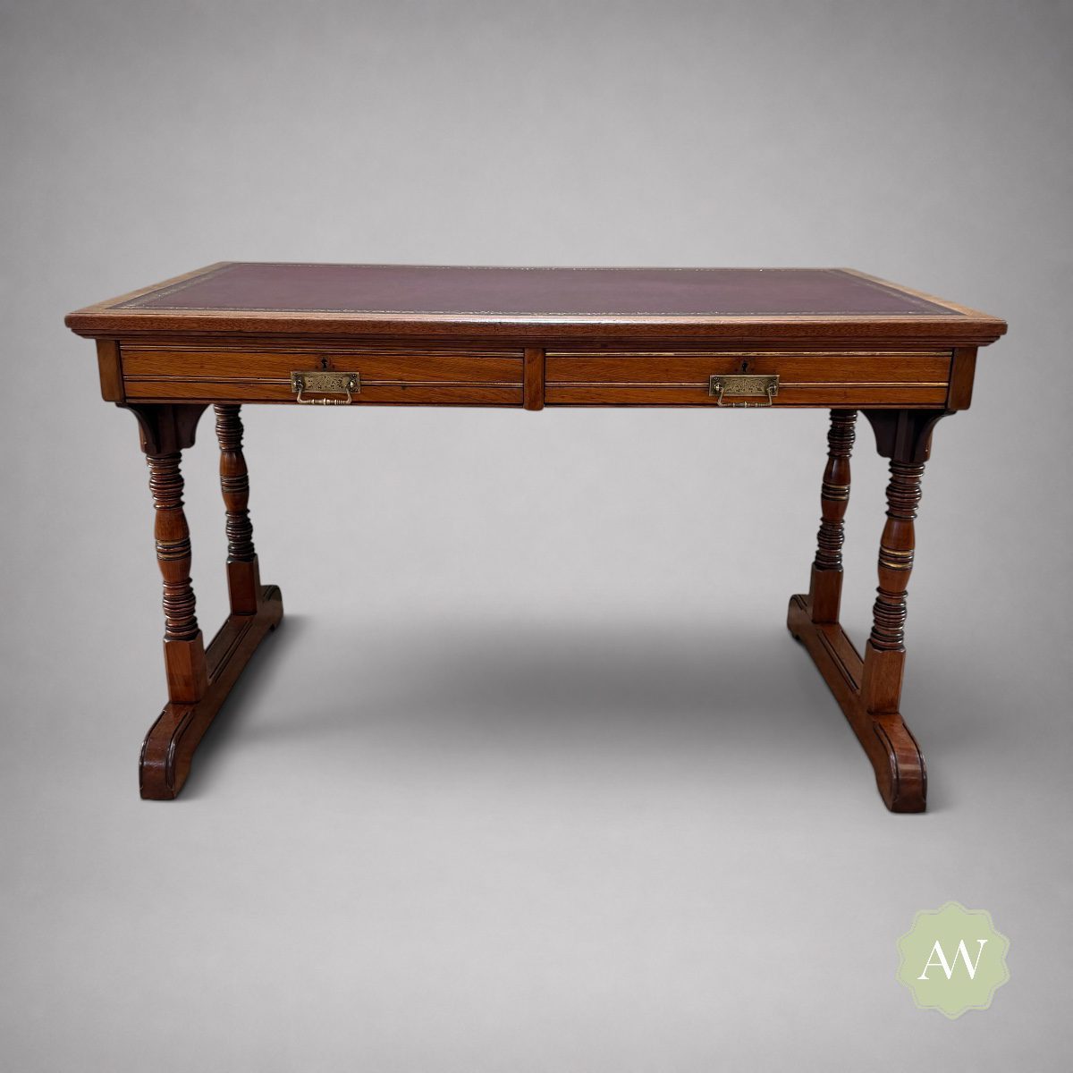 Quality Walnut Victorian Antique Writing Desk by Gillows