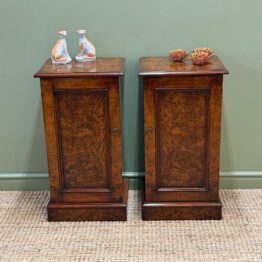 Stunning Pair of Burr Walnut Bedside Cabinets