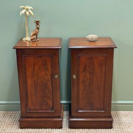 Antique Victorian Mahogany Pair of Bedside Cabinets
