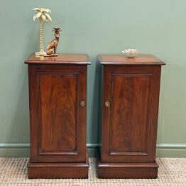 Antique Victorian Mahogany Pair of Bedside Cabinets
