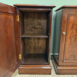 Antique Victorian Mahogany Pair of Bedside Cabinets