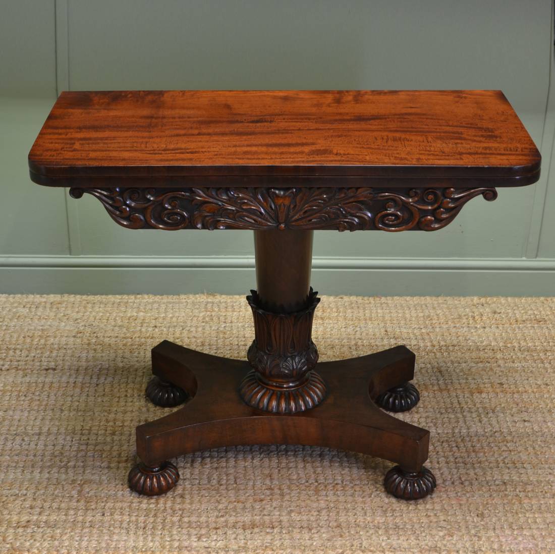 Spectacular Gillows Mahogany Antique Regency Games / Side Table