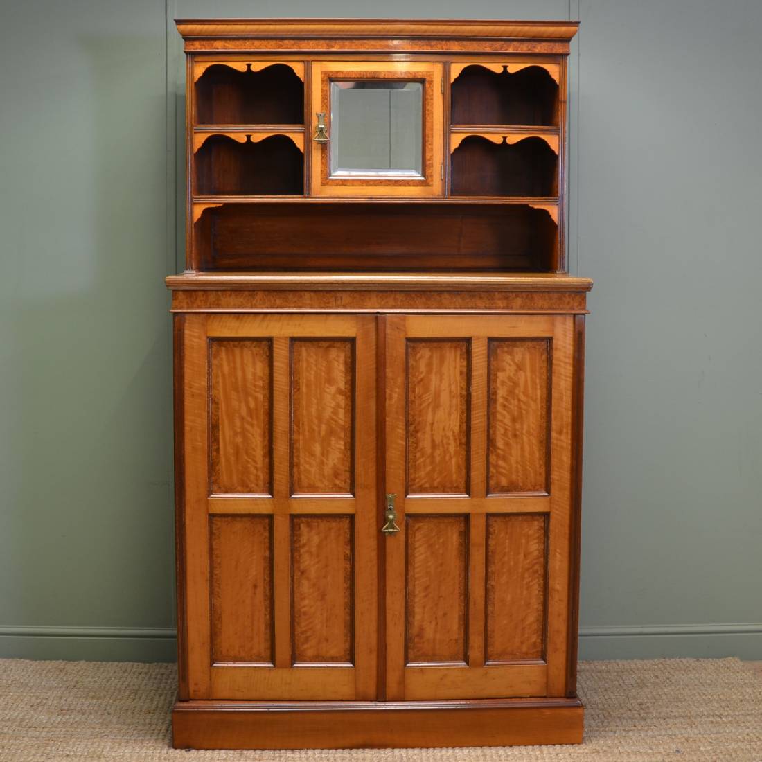 Antique Satinwood Furniture 15 Unusual Satin Birch Antique Victorian Linen Cupboard