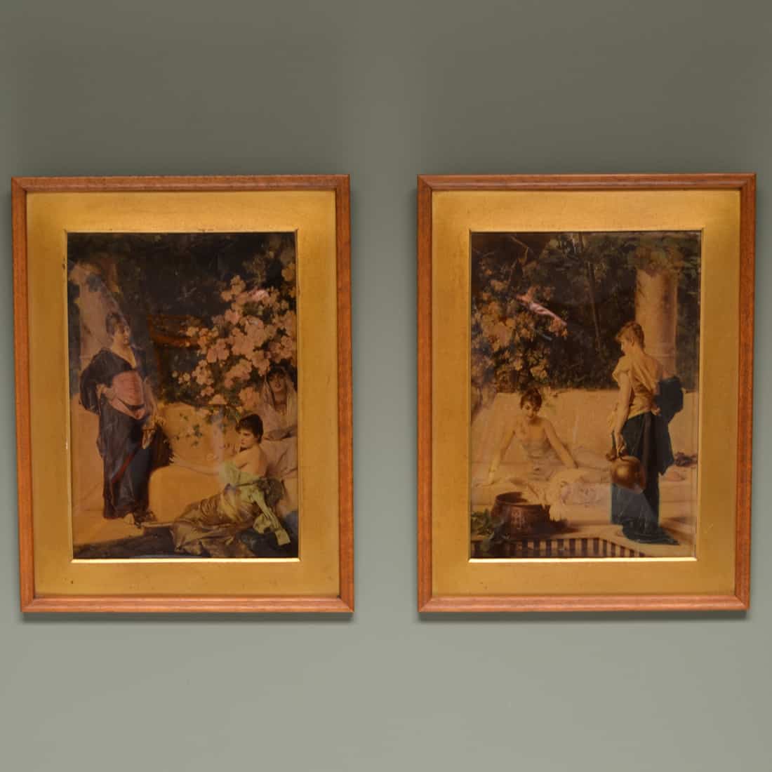 Pair of Beautiful Victorian Antique Crystoleums