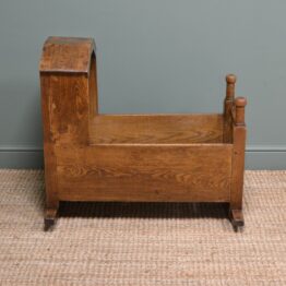 Decorative Georgian Oak Antique Cot / Cradle