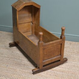 Decorative Georgian Oak Antique Cot / Cradle