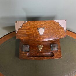 Quality Victorian Oak Antique Stationary Box