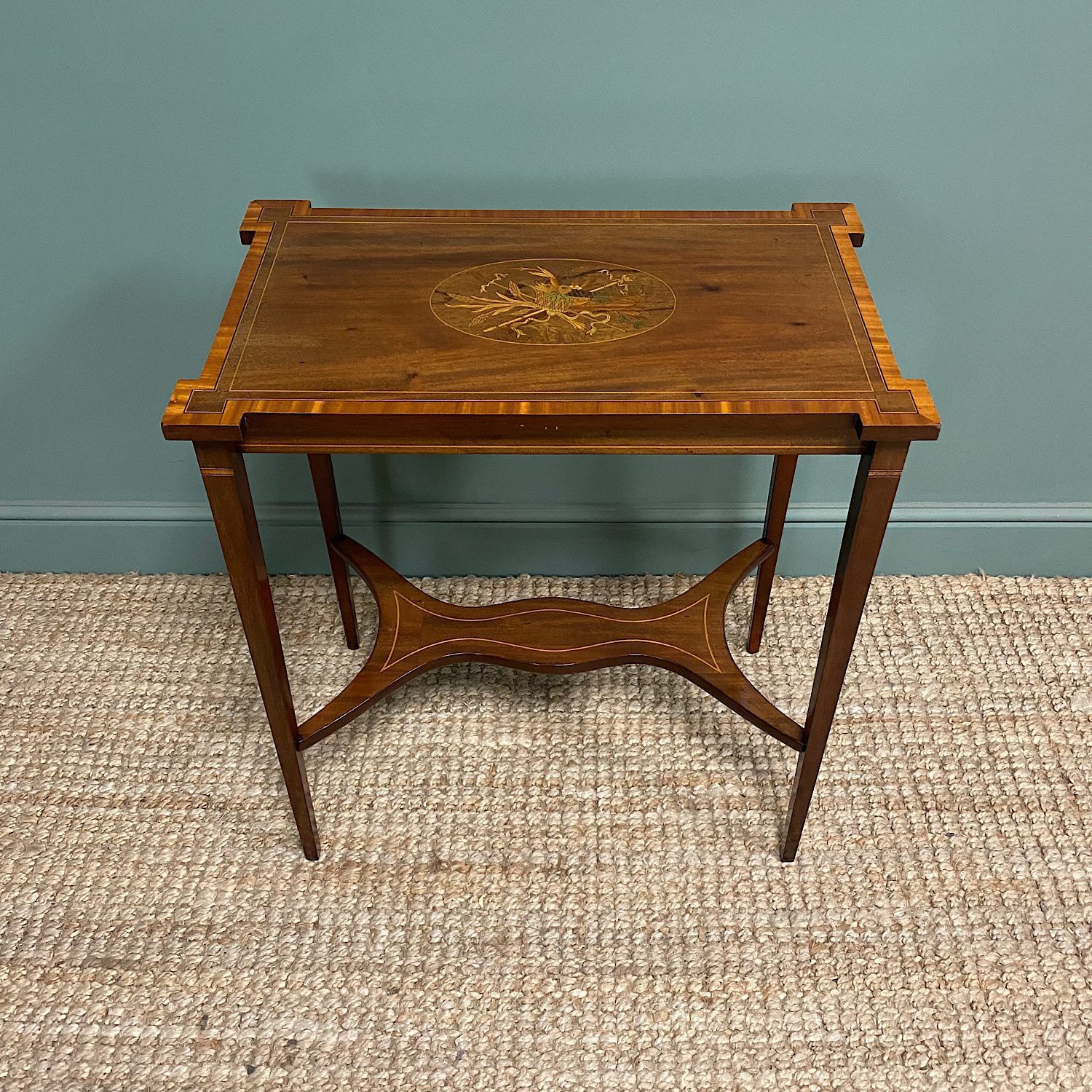 English Cabinet Makers - A to Z. 14 Fine Quality Edwardian Inlaid Mahogany Antique Side Table