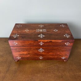 Spectacular Regency Rosewood Antique Tea Caddy