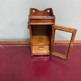 Small Oak Antique Smoking Cabinet