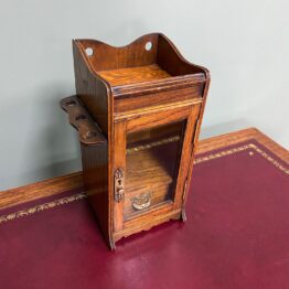 Small Oak Antique Smoking Cabinet