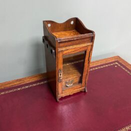 Small Oak Antique Smoking Cabinet