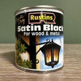 Rustins Satin Black Paint – 250ml 12 Rustins Satin Black Paint